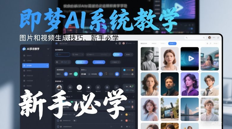 即梦AI系统教学，图片和视频生成技巧，新手必学-百货大全