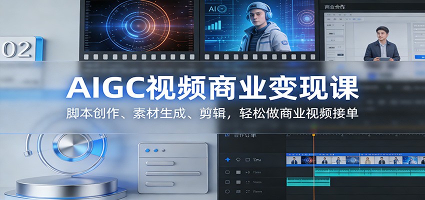 AIGC视频商业变现课：脚本创作、素材生成、剪辑，轻松做商业视频接单-百货大全