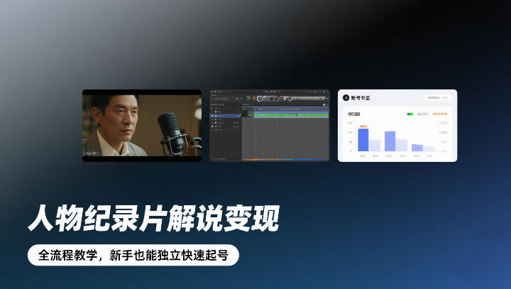人物纪录片解说变现，全流程教学，新手也能独立快速起号-百货大全