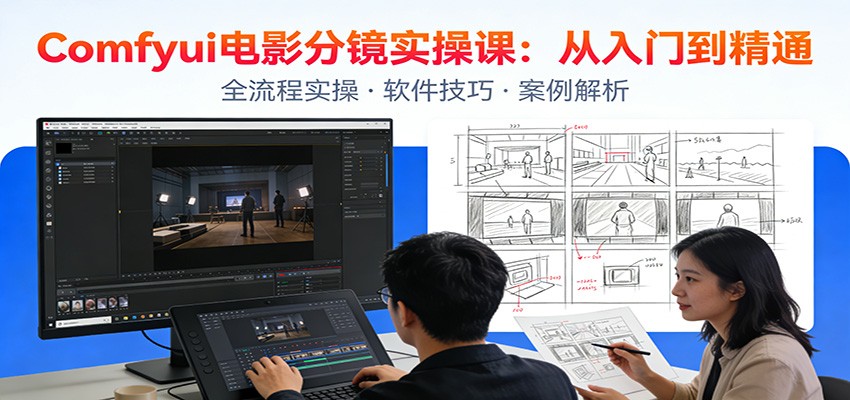 ComfyUI电影分镜实操课：分镜一致性，全流程AI视频制作，零基础也能做专业分镜-百货大全