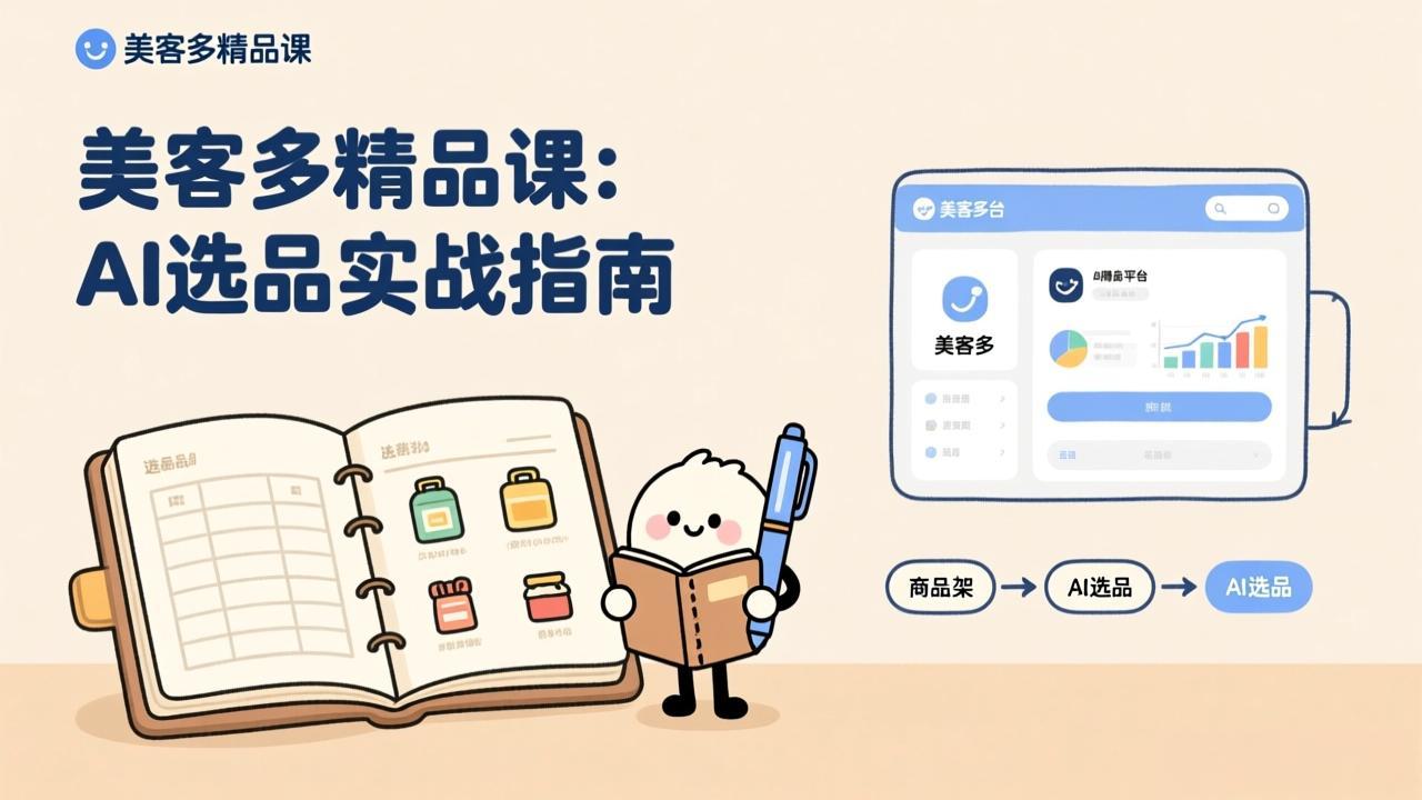 AI+美客多精品课，工具实操、数据选品、AI优化，新手也能快速上手，月入5000+美元-百货大全