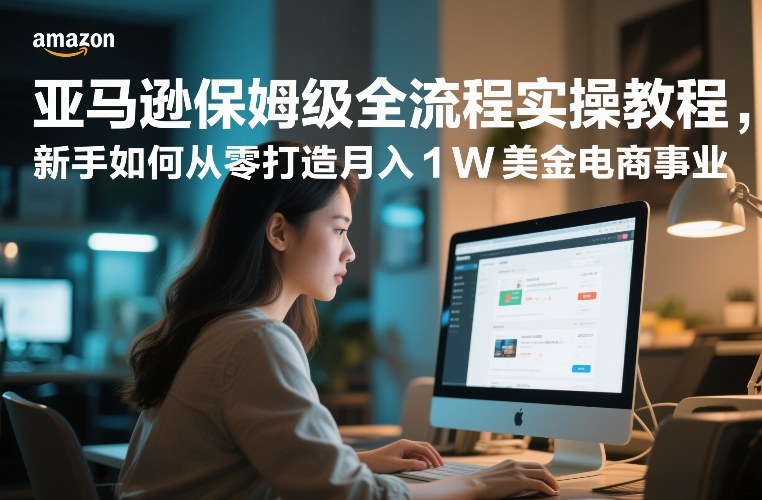 亚马逊保姆级全流程实操教程，新手如何从零打造月入1W美金电商事业-百货大全