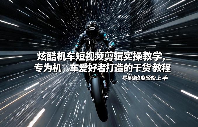 炫酷机车短视频剪辑实操教学，专为机车爱好者打造的干货教程，零基础也能轻松上手-百货大全