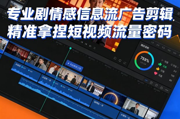 专业剧情感信息流广告剪辑，精准拿捏短视频流量密码-百货大全