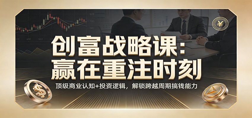 《创富战略课：赢在重注时刻》顶级商业认知+投资逻辑，解锁跨越周期搞钱能力-百货大全