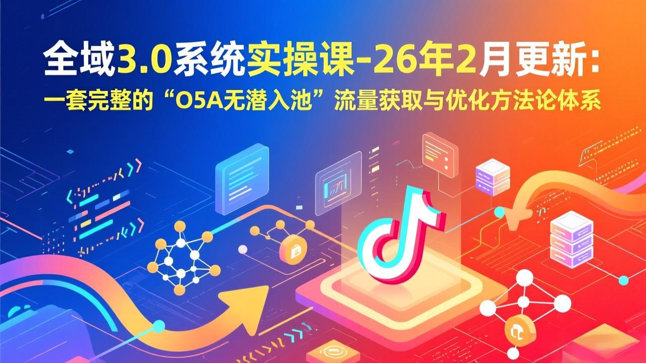 全域3.0系统实操课-26年2月更新：一套完整的“O5A无潜入池”流量获取与优化方法论体系-百货大全