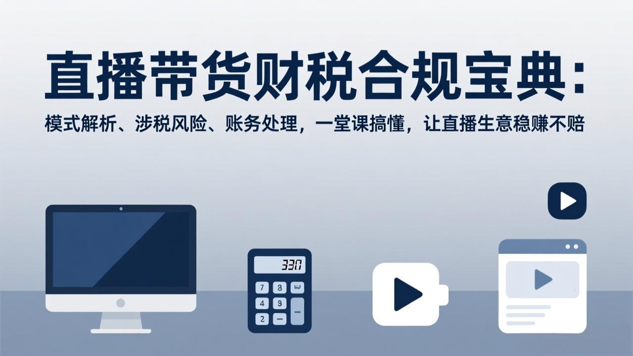 直播带货财税合规宝典：模式解析、涉税风险、账务处理，一堂课搞懂，让直播生意稳赚不赔-百货大全