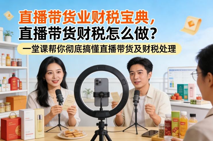 直播带货业财税宝典，直播带货财税怎么做？一堂课帮你彻底搞懂直播带货及财税处理-百货大全