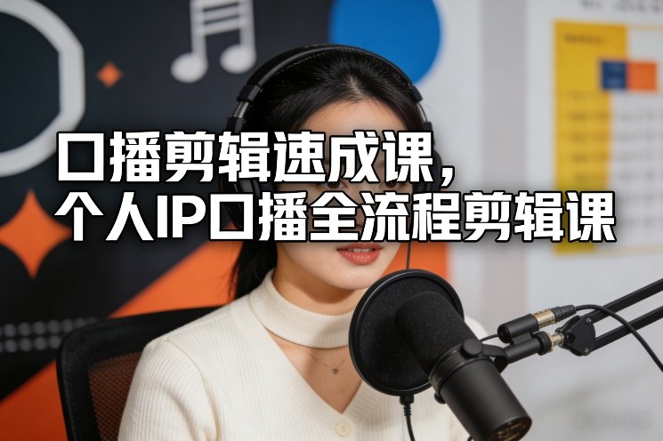 口播剪辑速成课，个人IP口播全流程剪辑课-百货大全
