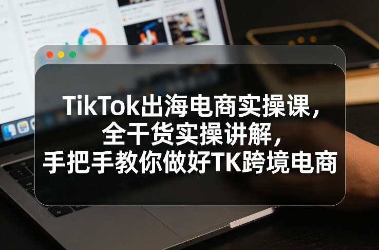 TikTok出海电商实操课，全干货实操讲解，手把手教你做好TK跨境电商-百货大全