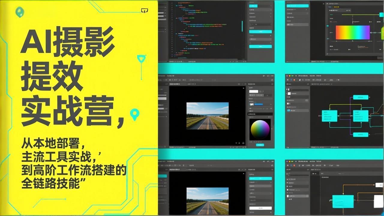 AI+摄影提效实战营，从本地部署，主流工具实战，到高阶工作流搭建的全链路技能-百货大全