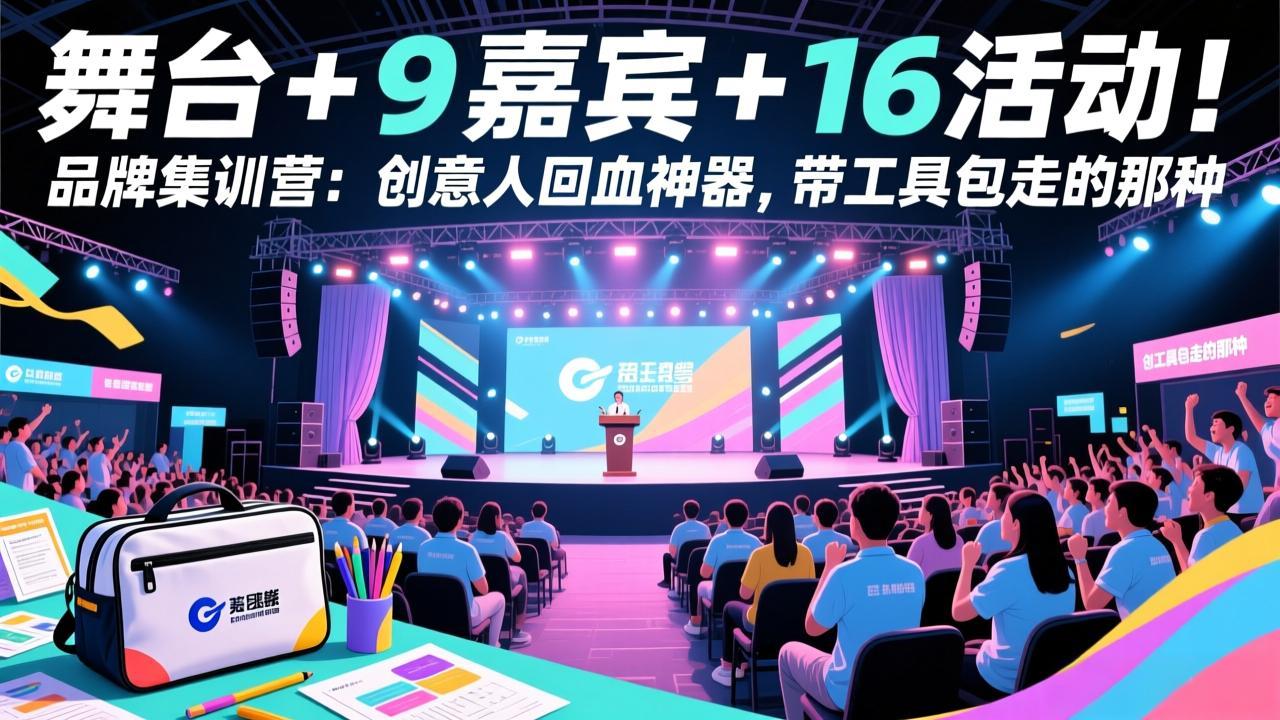 舞台 + 9 嘉宾 + 16 活动！品牌集训营：创意人回血神器，带工具包走的那种-百货大全