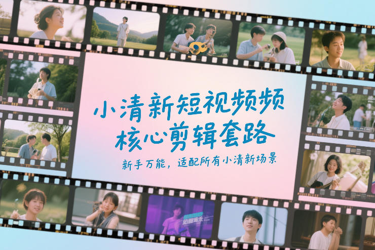 小清新短视频核心剪辑套路，新手万能，适配所有小清新场景-百货大全