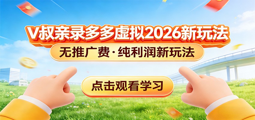 拼多多虚拟电商新玩法，0推广费0成本启动，专为新手打造-百货大全