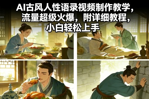 AI古风人性语录视频制作教学，流量超级火爆，附详细教程，小白轻松上手-百货大全