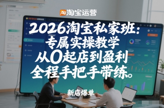 2026淘宝私家班：专属实操教学，从0起店到盈利，全程手把手带练(更新26年2月)-百货大全