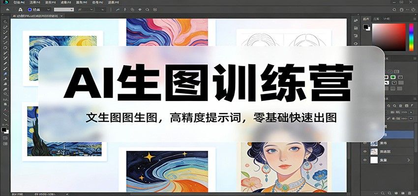 AI生图训练营：文生图图生图，高精度提示词，零基础快速出图-百货大全