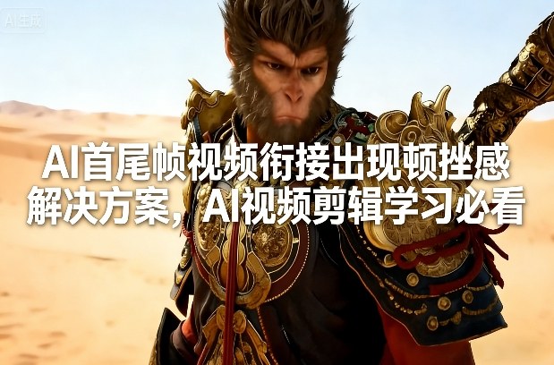 AI首尾帧视频衔接出现顿挫感解决方案，AI视频剪辑学习必看-百货大全