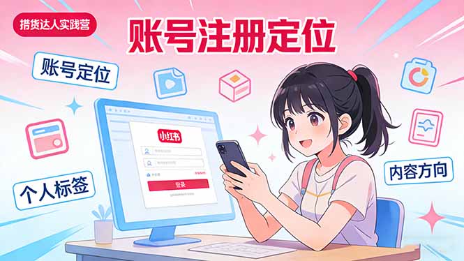 小红书带货达人实战营：账号注册定位、内容创作、选品策略、带货技巧、流量运营等-百货大全
