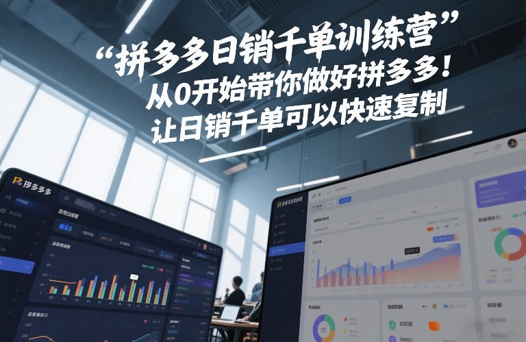 拼多多日销千单训练营，从0开始带你做好拼多多，让日销千单可以快速复制(更新26年2月)-百货大全
