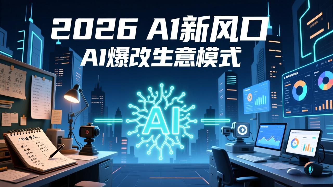 2026年AI创富新风口，用人工智能爆改你的生意模式，从短视频到直播全面降本增效抢占先机-百货大全