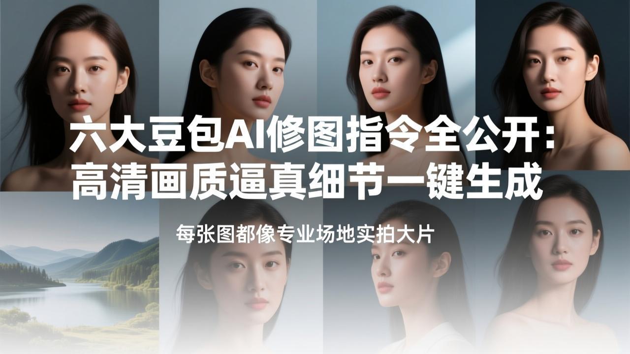六大豆包AI修图指令全公开：高清画质逼真细节一键生成，每张图都像专业场地实拍大片-百货大全