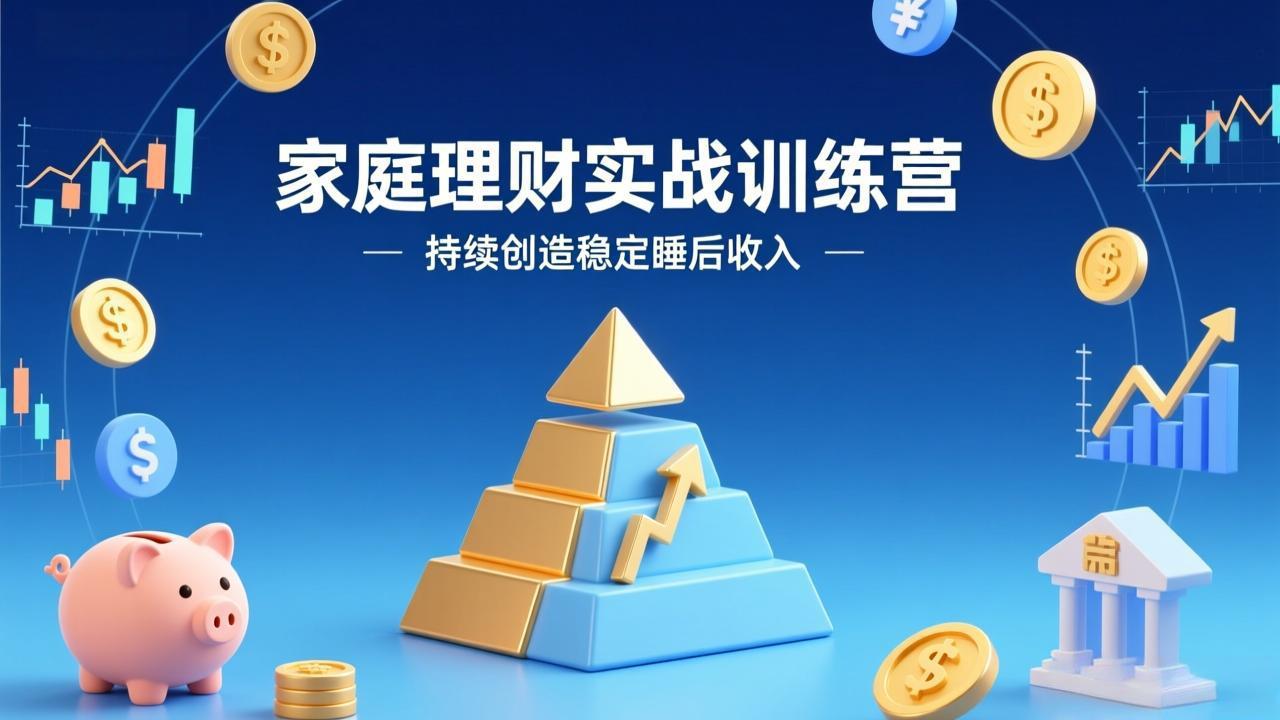 家庭理财实战训练营：从0到1建体系，三阶进阶层层递进，助你持续创造稳定睡后收入-百货大全