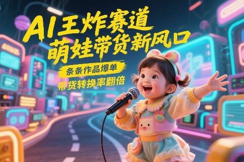 AI王炸赛道，萌娃带货新风口，条条作品爆单，带货转换率翻倍，核心逻辑拆解-百货大全