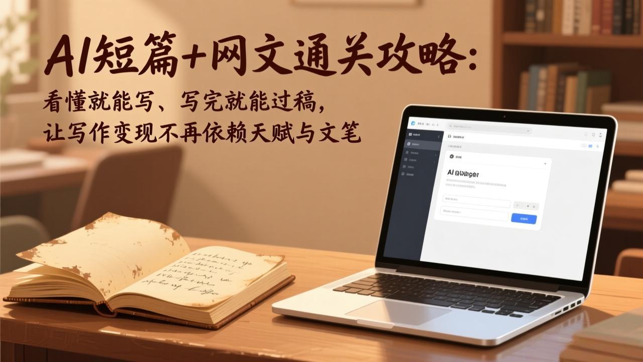 AI短篇+网文通关攻略：看懂就能写、写完就能过稿，让写作变现不再依赖天赋与文笔-百货大全
