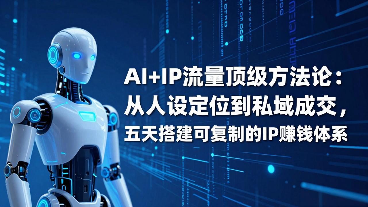 AI+IP顶级方法论：从人设定位到私域成交，五天搭建可复制的IP赚钱体系-百货大全