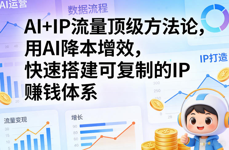 AI+IP流量顶级方法论，用AI降本增效，快速搭建可复制的IP賺钱体系-百货大全
