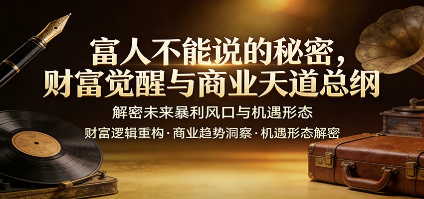 富人不能说的秘密，财富觉醒与商业天道总纲，解密未来暴利风口与机遇形态-百货大全