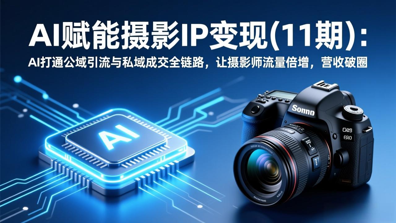 AI赋能摄影IP变现(11期-百货大全