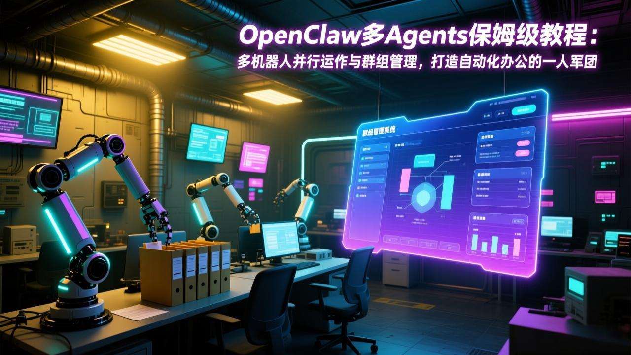 OpenClaw多Agents保姆级教程：多机器人并行运作与群组管理，打造自动化办公的一人军团-百货大全