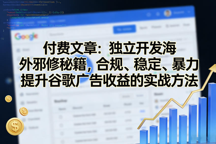 付费文章：独立开发海外邪修秘籍，合规、稳定、暴力提升谷歌广告收益的实战方法-百货大全