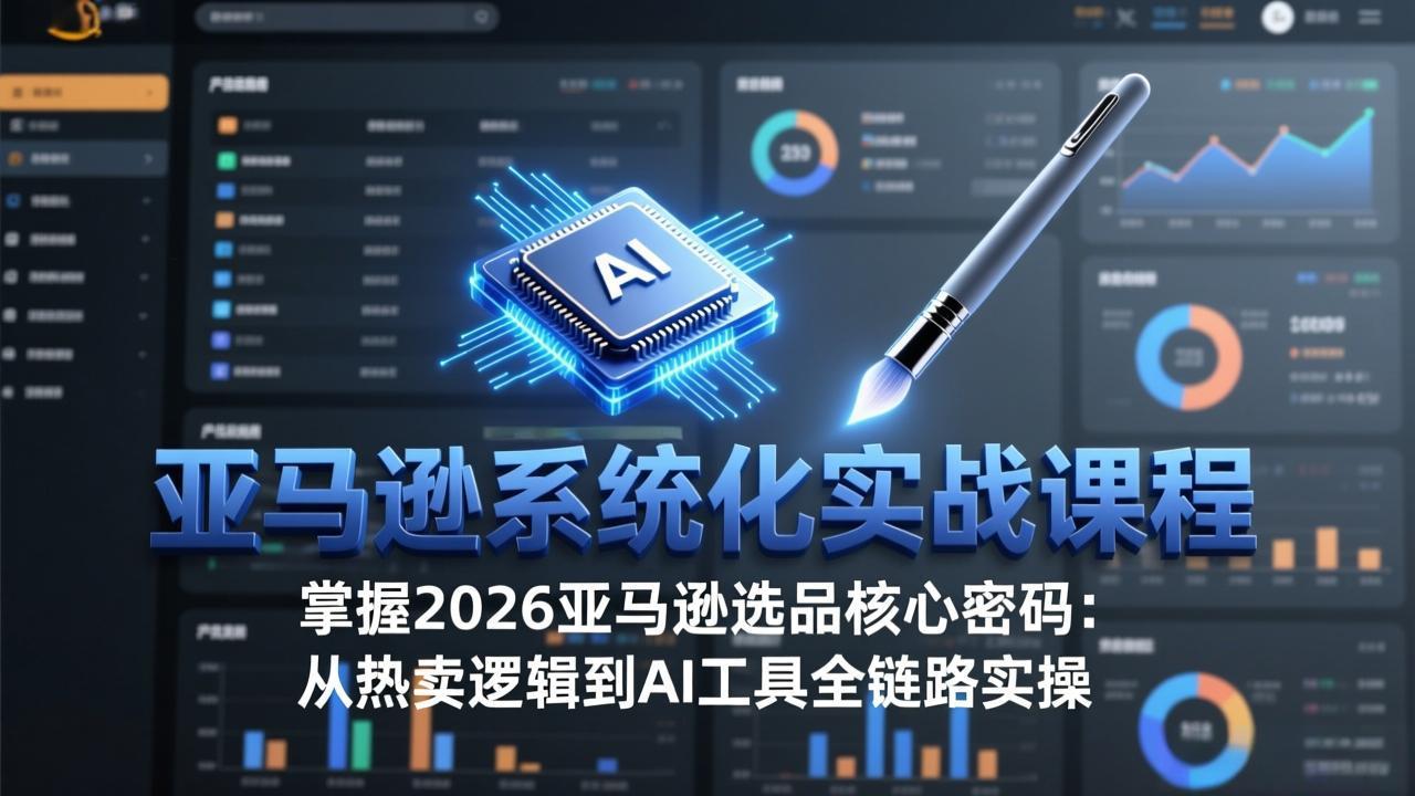 亚马逊系统化实战课-更新3月：2026最新选品方法论，从热卖原因分析到AI作图，提升选品成功率-百货大全