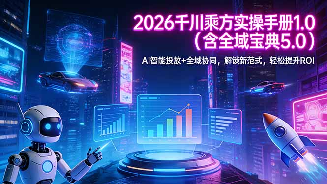 2026 千川乘方实操手册 1.0(含全域宝典 5.0-百货大全