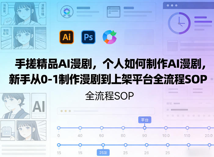 手搓精品AI漫剧，个人如何制作AI漫剧，新手从0-1制作漫剧到上架平台全流程SOP-百货大全