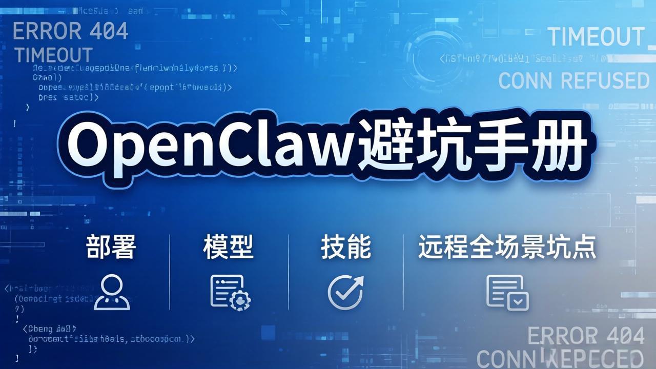 OpenClaw避坑手册：部署+模型+技能+远程全场景坑点，一次性给你说全，少走弯路-百货大全