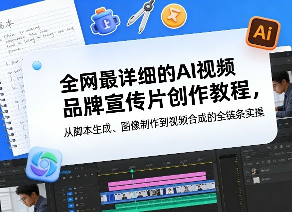 全网最详细的AI视频品牌宣传片创作教程，从脚本生成、图像制作到视频合成的全链条实操-百货大全