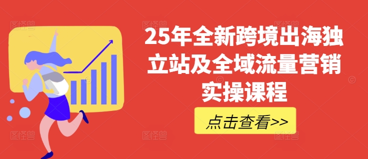 25年全新跨境出海独立站及全域流量营销实操课程，跨境电商独立站TIKTOK全域营销普货特货玩法大全-百货大全