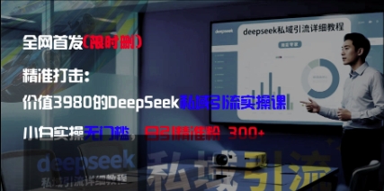 精准打击：价值3980的DeepSeek私域引流实操课，小白实操无门槛，日引精准粉300+-百货大全