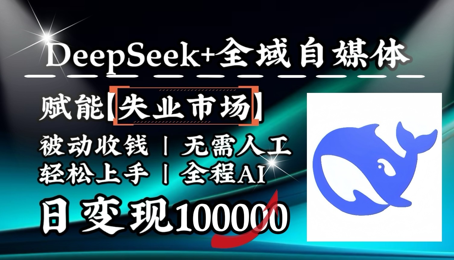 降维打击，DeepSeek+失业市场，全自动操作，结合人人刚需，单月利润轻松破100000＋-百货大全