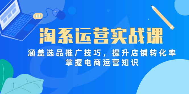淘系运营实战课，涵盖选品推广技巧，提升店铺转化率，掌握电商运营知识-百货大全