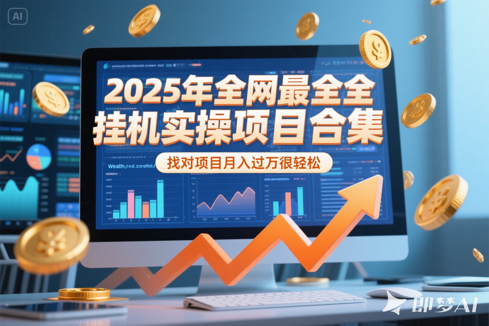 2025年挂机实操项目实操演练，挂机类型，AI直播类型，轻资产创业类型…-百货大全