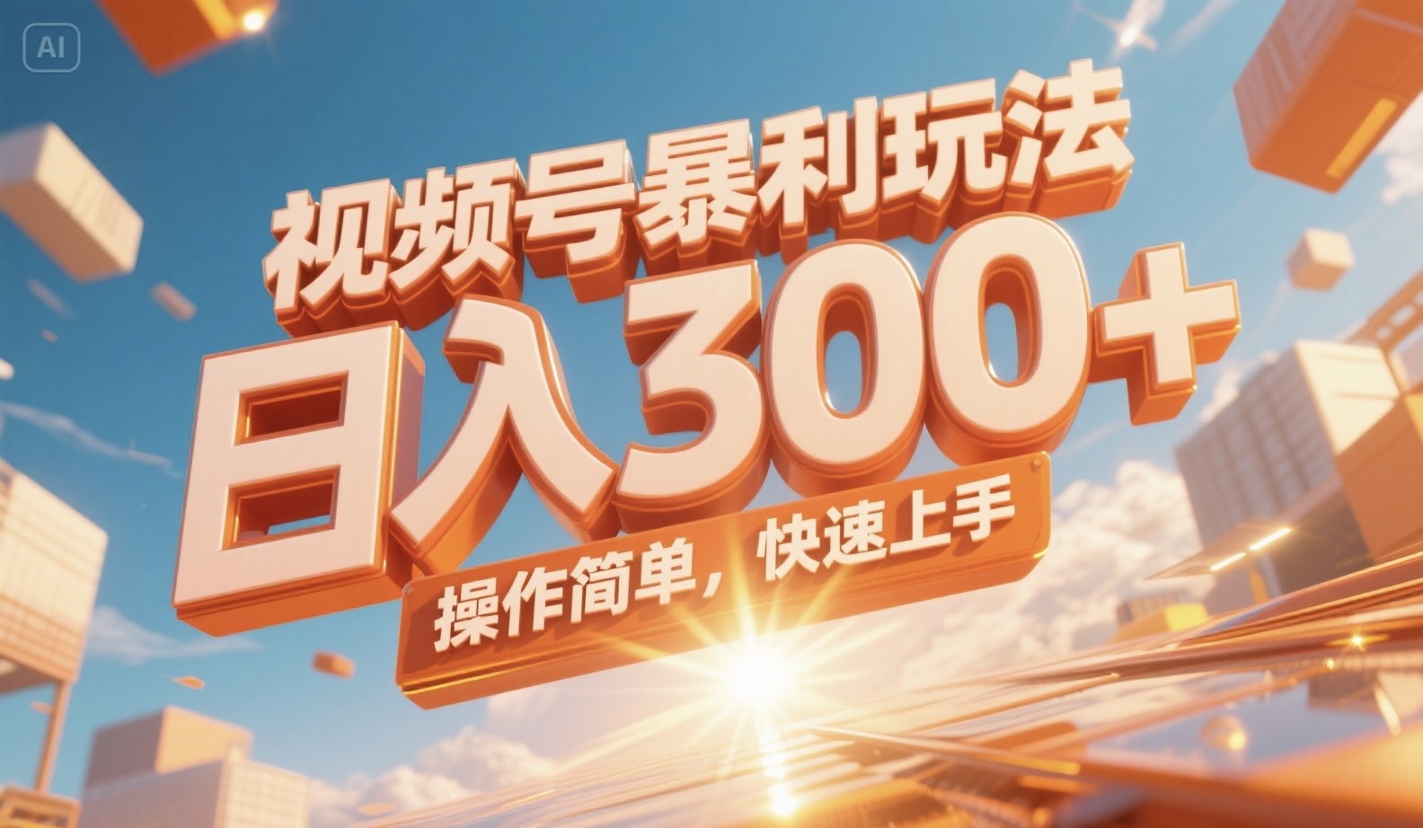 视频号暴利玩法，日入300+，操作简单，快速上手。-百货大全