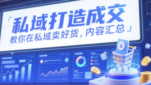 私域打造成交，教你在私域卖好货，内容汇总-百货大全