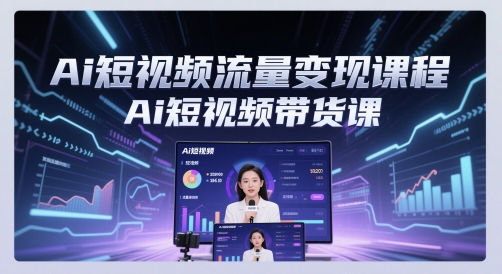 Ai短视频流量变现课程，Ai短视频带货课-百货大全