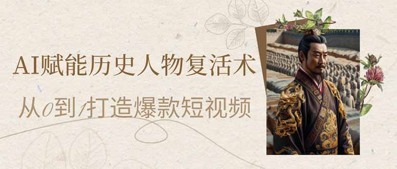 AI赋能历史人物复活术：从0到1打造爆款短视频-百货大全