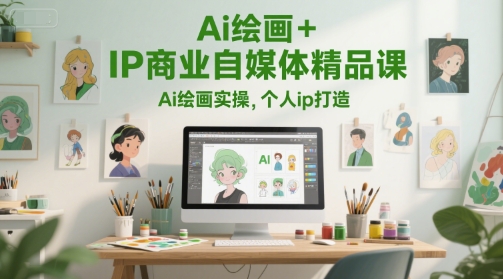 Ai绘画+IP商业自媒体精品课，Ai绘画实操，个人ip打造-百货大全